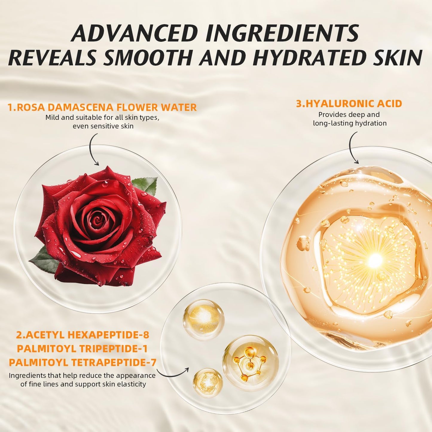 Firming Face Sheet Masks with Hyaluronic Acid and Peptides, anti Wrinkle, Moisturising & Hydrating Face Mask, Set of 10, Sheet Face Mask Skincare