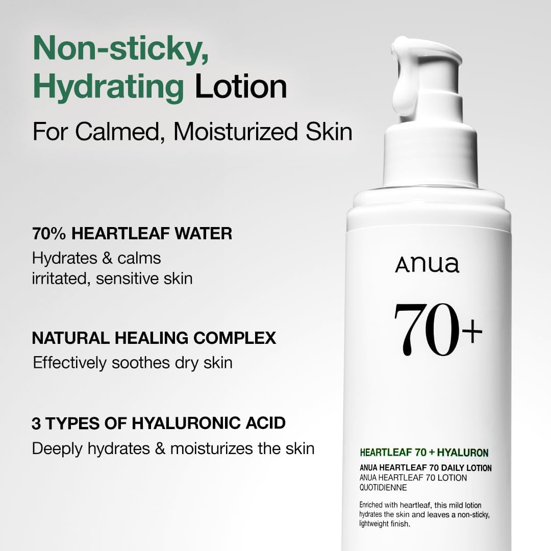 Heartleaf Daily Lotion, Face Moisturizer with Hyaluronic Acid for Sensitive Skin, Lightweight, Korean Skin Care 200Ml/6.76Fl.Oz.