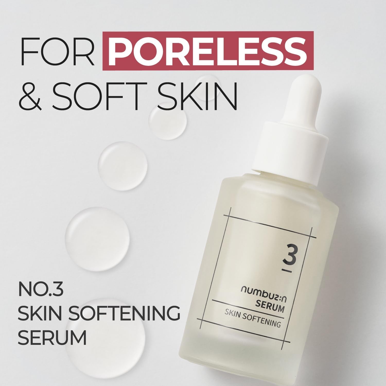 No.3 Serum | Skin Softening Serum | Pores, Textured, Bumpy, Rough to Glass Skin | Bifida, Galactomyces, Niacinamide, Adenosine, Panthenol | 50 Ml