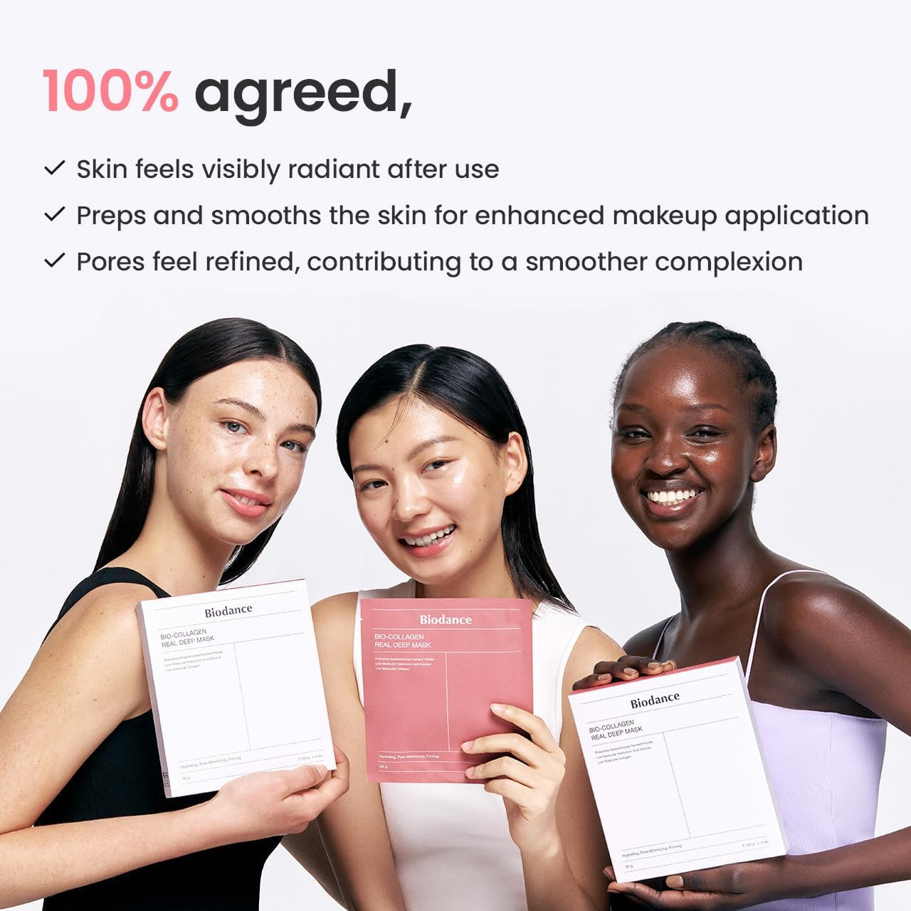 Real Deep Mask, Hydrating Overnight Hydrogel Mask, Pore Minimizing, Elasticity Improvement, 34G X4Ea