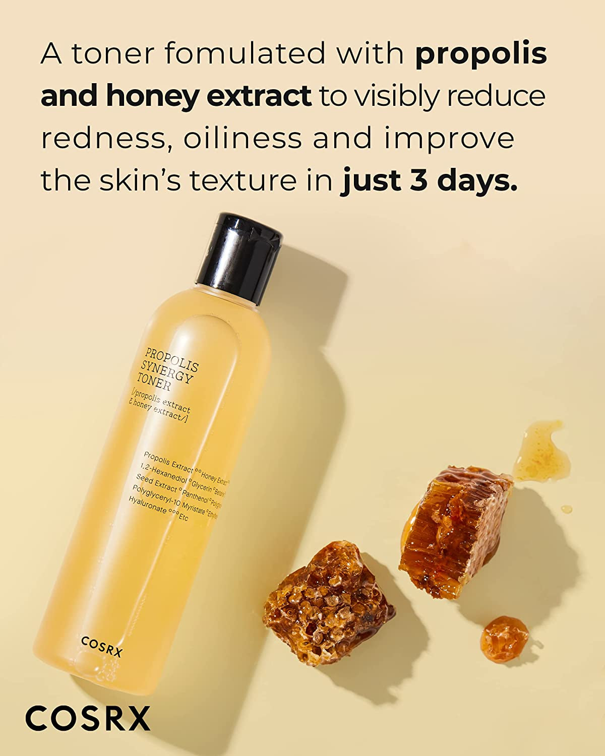 Full Fit Propolis Toner 72% Propolis Extract, Korean Glow Toner for Face, Healthy Glow Boosting Toner, Hydrating Dewy Essence for Soft Plump Skin, Korean Skincare 150Ml