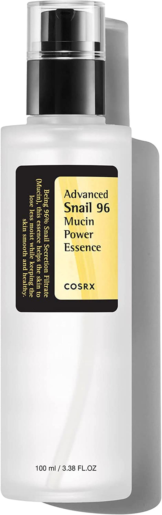 Advanced Snail 96 Mucin Power Essence, Korean Snail Mucin Serum & Face Moisturiser for Deep Hydration, Skin Repair & Radiant Complexion with 96% Snail Secretion Filtrate, Korean Skincare 100Ml
