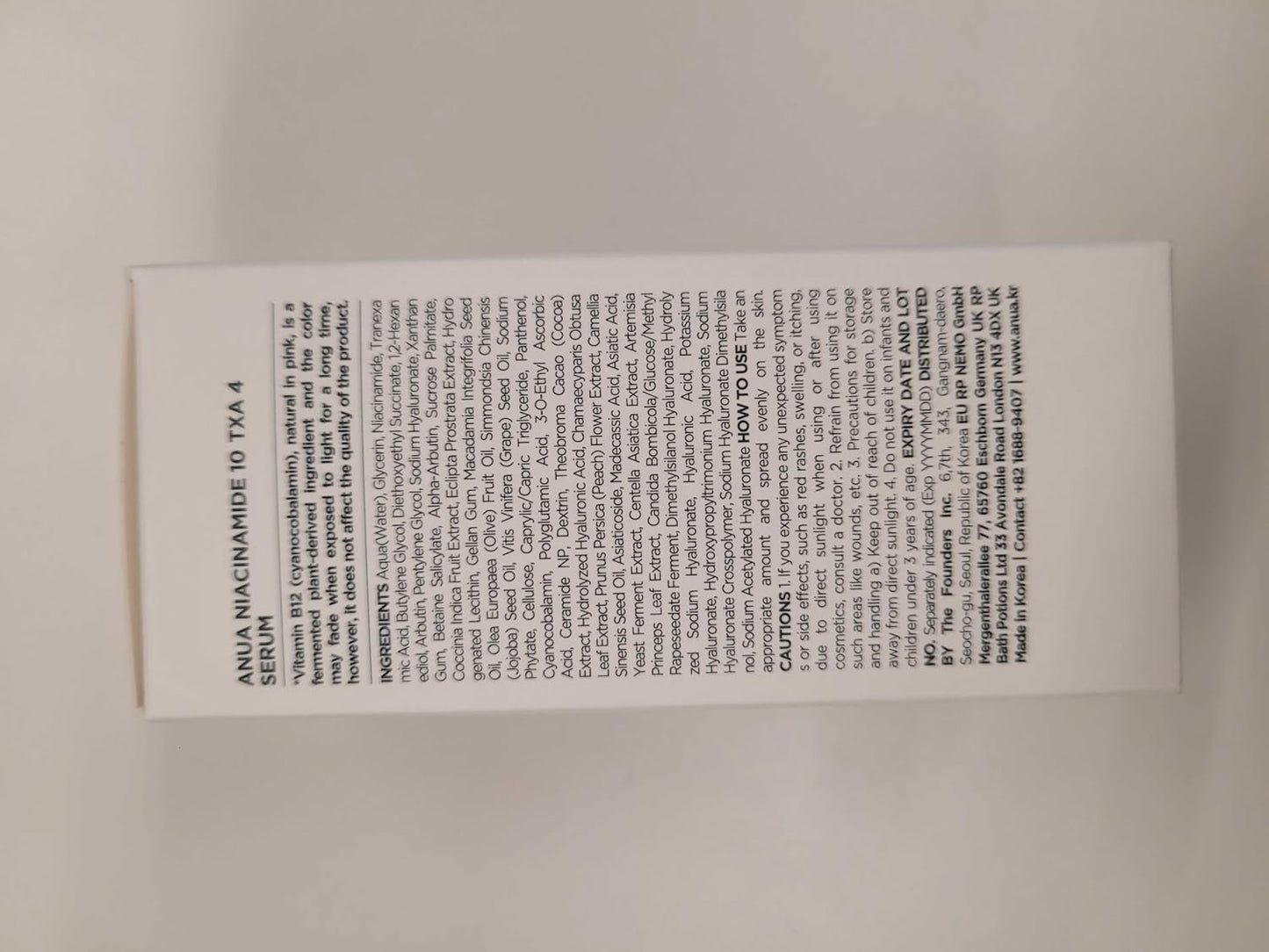 10% Niacinamide+ 4% Tranexamic Acid Serum, Ceramide, Hyaluronic Acid, Vitamin B12 Natural Color, Korean Glass Skin, Fragrance-Free, Korean Skincare, 30Ml /1.01 Fl.Oz.