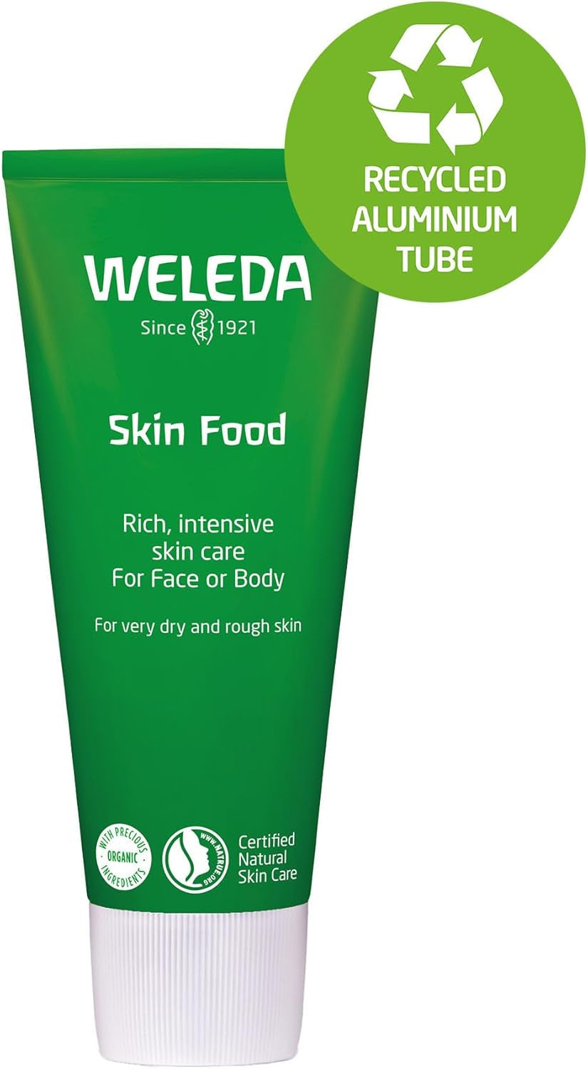Skin Food, Dry Skin Moisturiser, Moisturising Cream & Primer, Face & Body, for Men & Women, Multiple Uses, 100% Certified Natural, Organic, 75Ml