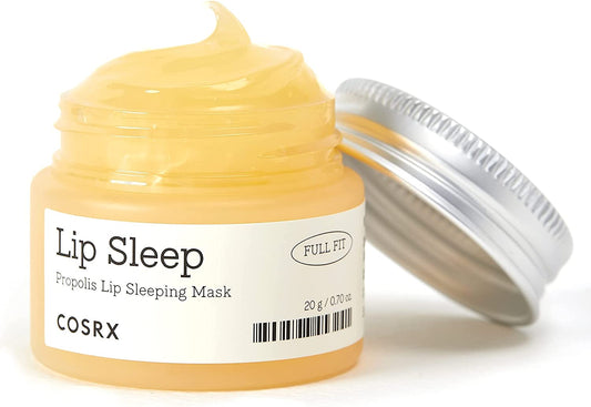 Propolis Lip Balm for Dry Chapped Lips, Overnight Lip Treatment Mask for Plump Hydrated Lip Care with Shea Butter and Honey Complex, for Soft and Nourished Lips, Korean Skincare 20G