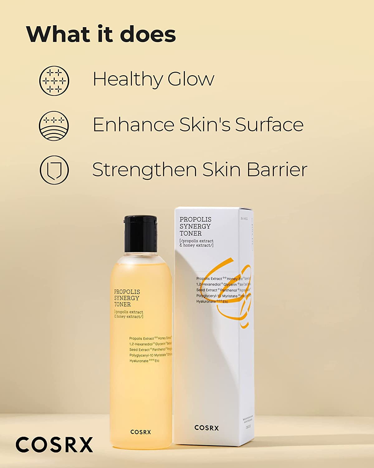 Full Fit Propolis Toner 72% Propolis Extract, Korean Glow Toner for Face, Healthy Glow Boosting Toner, Hydrating Dewy Essence for Soft Plump Skin, Korean Skincare 150Ml