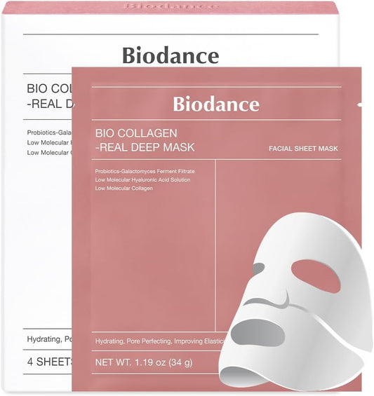 Real Deep Mask, Hydrating Overnight Hydrogel Mask, Pore Minimizing, Elasticity Improvement, 34G X4Ea