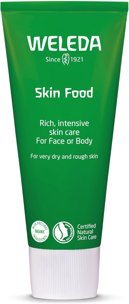 Skin Food, Dry Skin Moisturiser, Moisturising Cream & Primer, Face & Body, for Men & Women, Multiple Uses, 100% Certified Natural, Organic, 75Ml