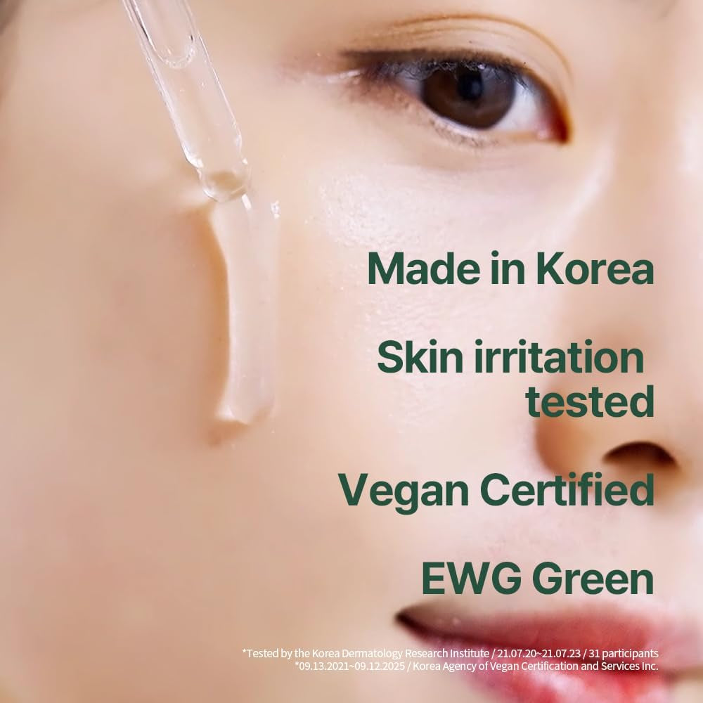 [PKY]  Calming Moisture Serum Instantly Soothes Sensitive Skin, Strenghtens Moisture Barrier with Ceramide, 2 Types of Peptides, Vegan, Korean Skincare. (1.01 Fl.Oz, 30Ml)