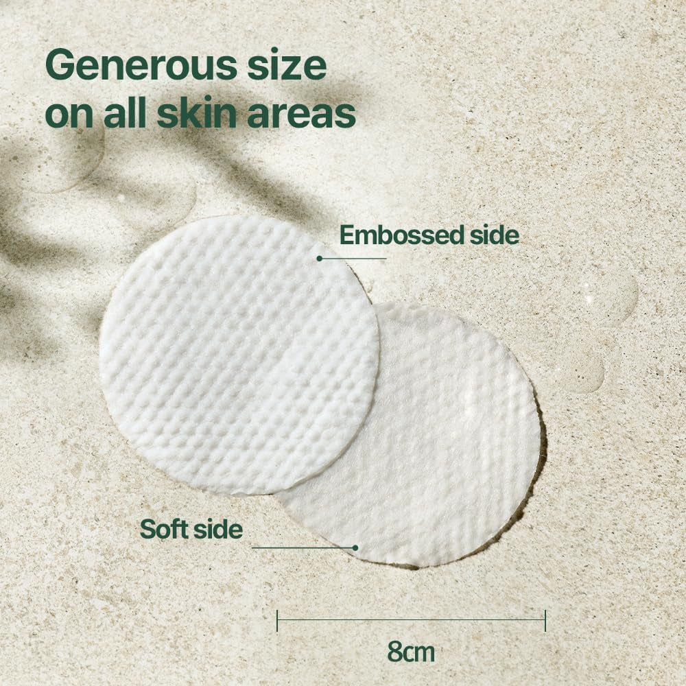 [PKY]  Calming Toner Pad - Double-Sided Pads for Acne-Prone & Sensitive Skin, Tea Tree & 5 Hyaluronic Acids, Exfoliates & Hydrates, Large Size, Korean Skincare 70 Pcs