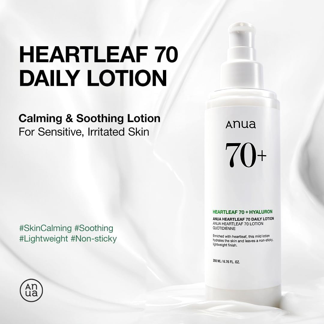 Heartleaf Daily Lotion, Face Moisturizer with Hyaluronic Acid for Sensitive Skin, Lightweight, Korean Skin Care 200Ml/6.76Fl.Oz.
